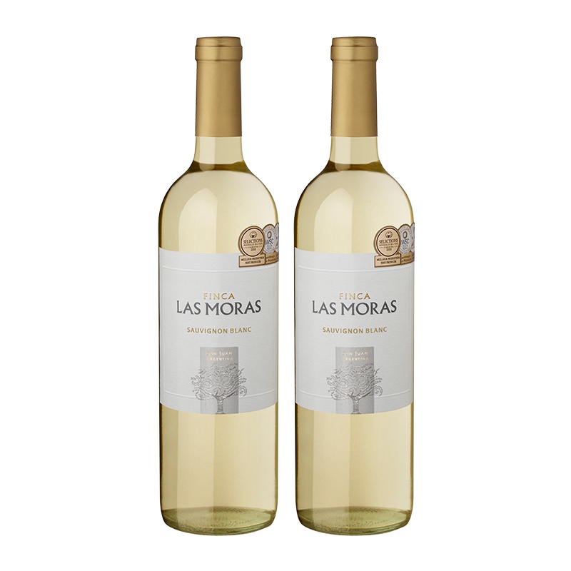 阿根廷原瓶进口葡萄酒 罗斯摩萨苏伟浓 干白葡萄酒 Las Moras 双支装750ml*2