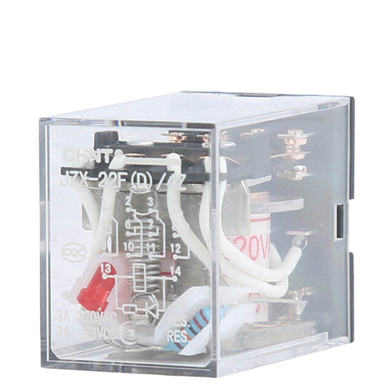 正泰(CHNT) 继电器 小型中间继电器JZX-22F(D)/4Z 插 AC220V 带灯 14脚