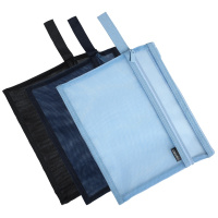 得力5578网纱拉链袋文件袋 资料袋 学生考试用笔袋文具收纳袋宁选