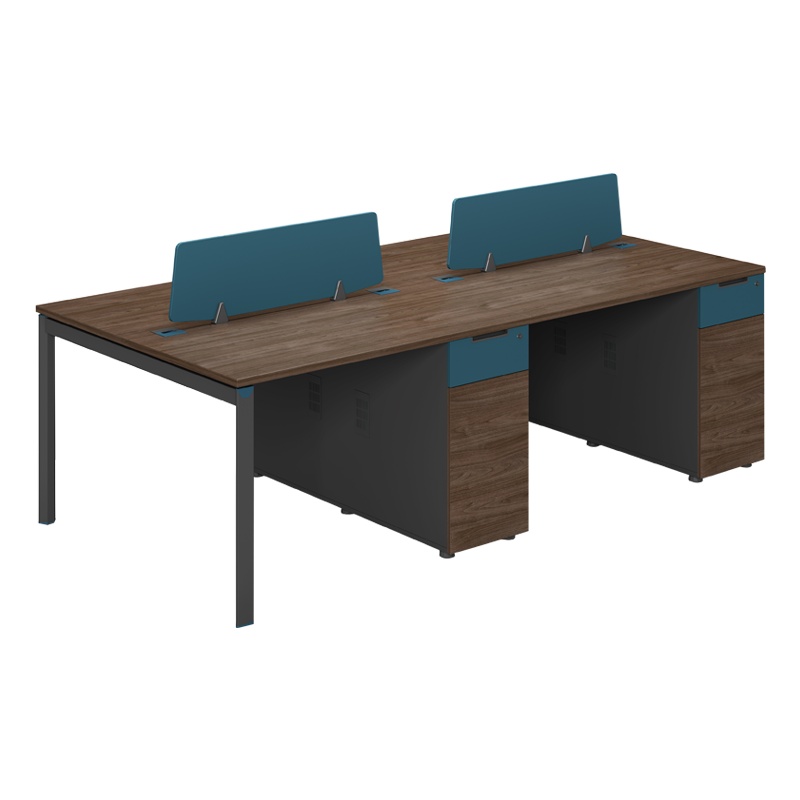 科朔 办公桌职员桌员工桌简约写字台 四人位 屏风办公桌2.4米 KSB2488