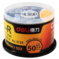 得力(deli) CD光盘 空白刻录光盘 CD-R刻录盘 700M CD-R 50片装