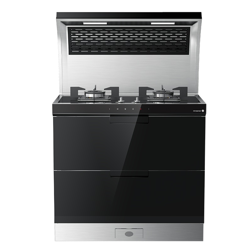 火星人(marssenger)集成灶JJZT-E2B/H 钢化玻璃台面侧吸下排家用烟灶烘套餐一体灶正品 液化气