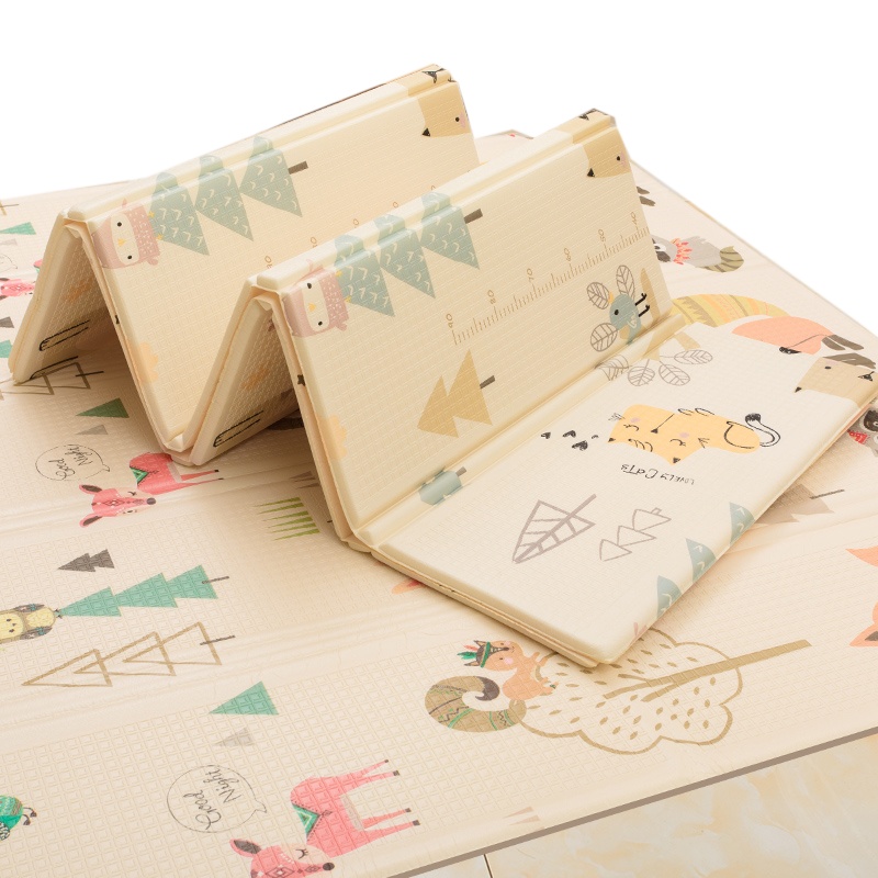 乐缔(LERDER)XPE双面宝宝折叠爬行垫跳舞毯 加厚1.5CM环保婴儿爬爬垫儿童游戏爬行毯防滑瑜伽泡沫地垫