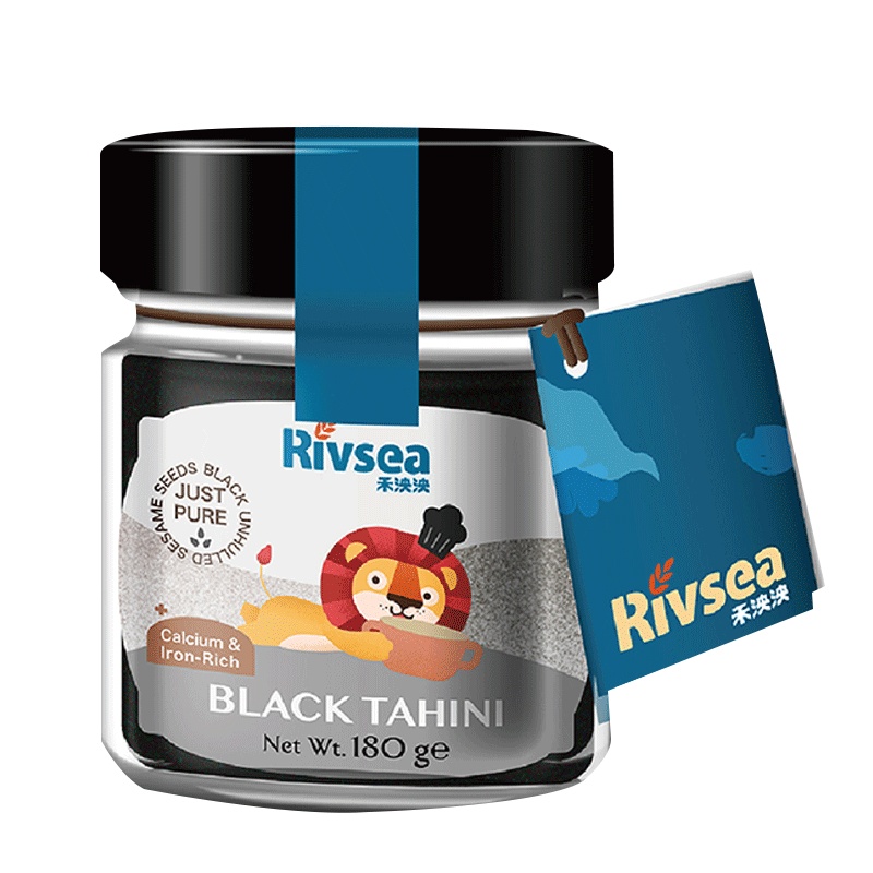 禾泱泱(Rivsea)黑芝麻酱婴幼儿调味品钙铁营养宝宝拌面饭酱儿童辅食无添加 180克 儿童调味品