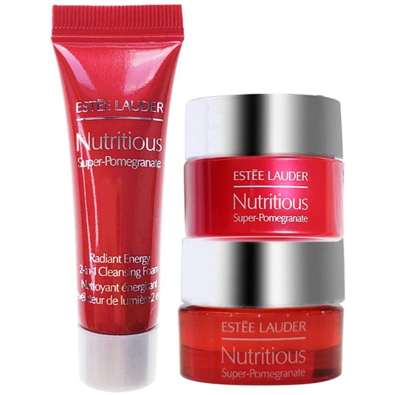 雅诗兰黛(Estee Lauder)鲜活亮采面霜5ml+鲜活亮采红石榴二合一晚霜5ml+活亮采红石榴二合一洁面乳7ml