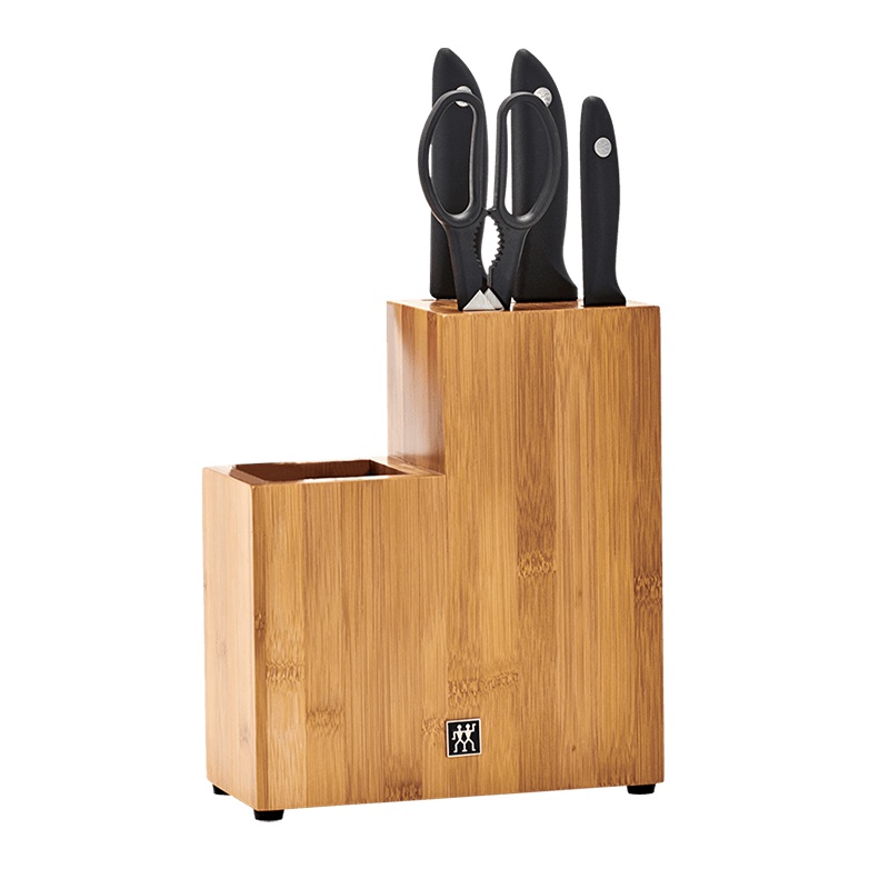 双立人(ZWILLING)炫银简版一帆风顺刀具5件套装菜刀多用刀蔬菜刀剪刀套装