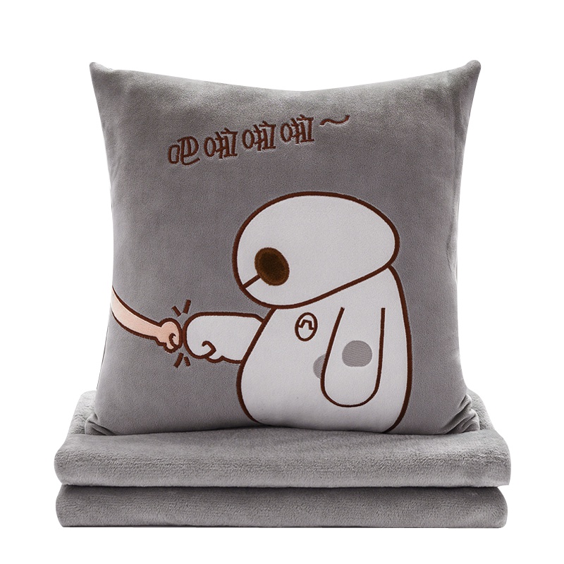 抱枕被子两用靠枕折叠毯珊瑚绒汽车内用靠垫办公室午睡枕头三合一 AQN-030003