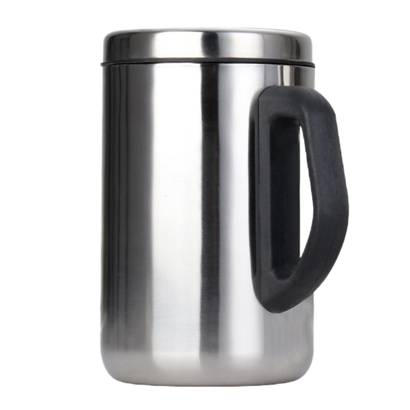 不锈钢保温杯男士商务水杯茶杯子口杯带手柄把350500 封后 双层500保温杯