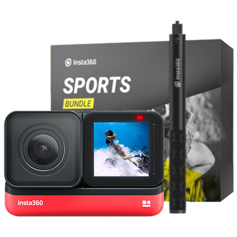 Insta360 ONER 4k广角版 滑雪套装礼盒(主机 120自拍杆 滑雪配件 )运动相机全景相机运动摄像机