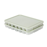 乐扣乐扣(LOCK&LOCK)冷冻饺子盒套装保鲜盒家用冷藏水饺带盖分隔托盘 薄荷色HFL8511S2M