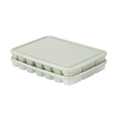 乐扣乐扣(LOCK&LOCK)冷冻饺子盒套装保鲜盒家用冷藏水饺带盖分隔托盘 薄荷色HFL8511S2M