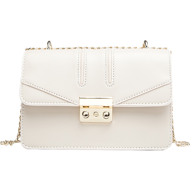 第九城（V.NINE） 包包女小包2019新款锁扣小方包链条时尚百搭斜挎单肩酒神包