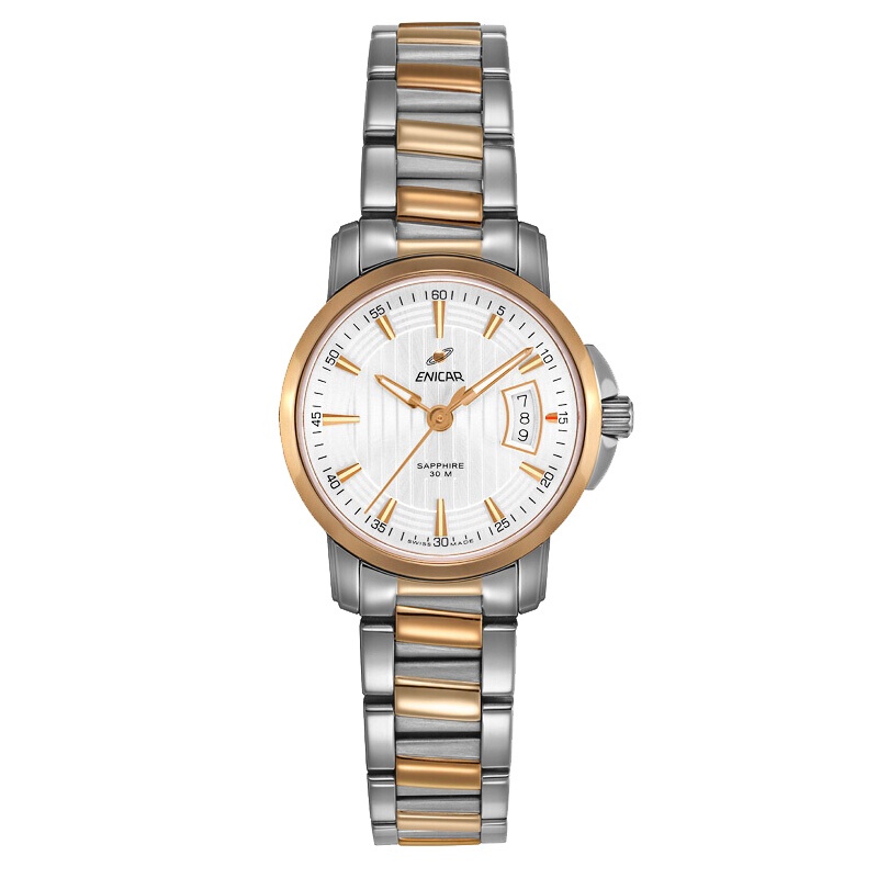 英纳格(ENICAR)石英纳米系列时尚简约休闲商务钢带石英女士手表956/30/281G