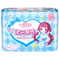 七度空间(SPACE 7)yjj- QSC7210少女10片夜用绢爽卫生巾(5包装)单位:件