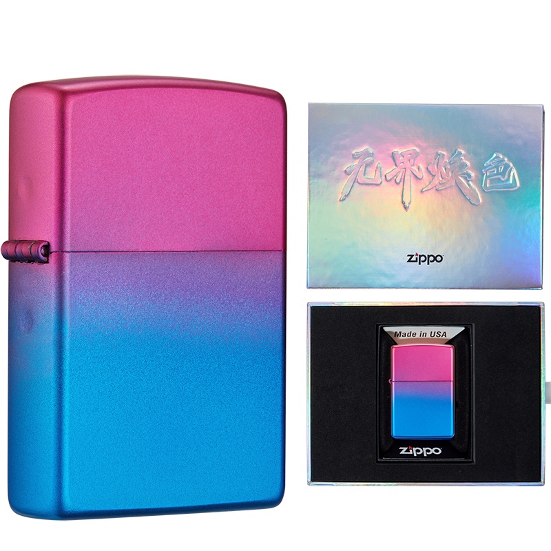 zippo芝宝美国进口防风打火机官方旗舰店打火机芝宝打火机无界焕色赛博霓虹ZCBEC-105