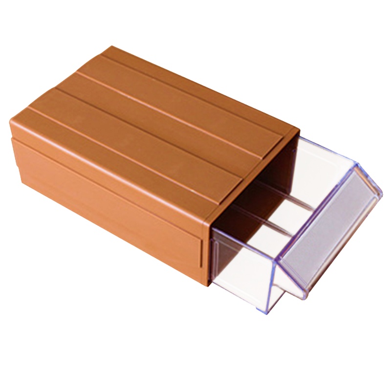 海斯迪克 gnjz-73 加厚组合式塑料零件盒 抽屉式物料盒 积木式元件盒螺丝盒 棕色F7#320*160*85