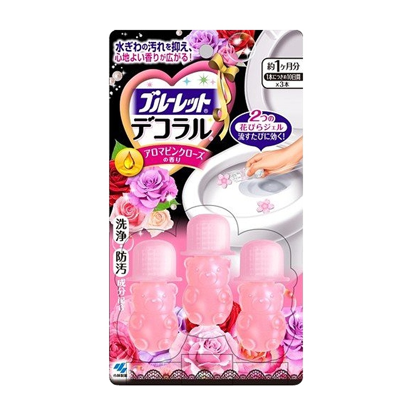 [花瓣洁厕]小林制药(KOBAYASHI) 洁厕灵洁厕剂 凝胶花瓣 玫瑰香7.5g×3