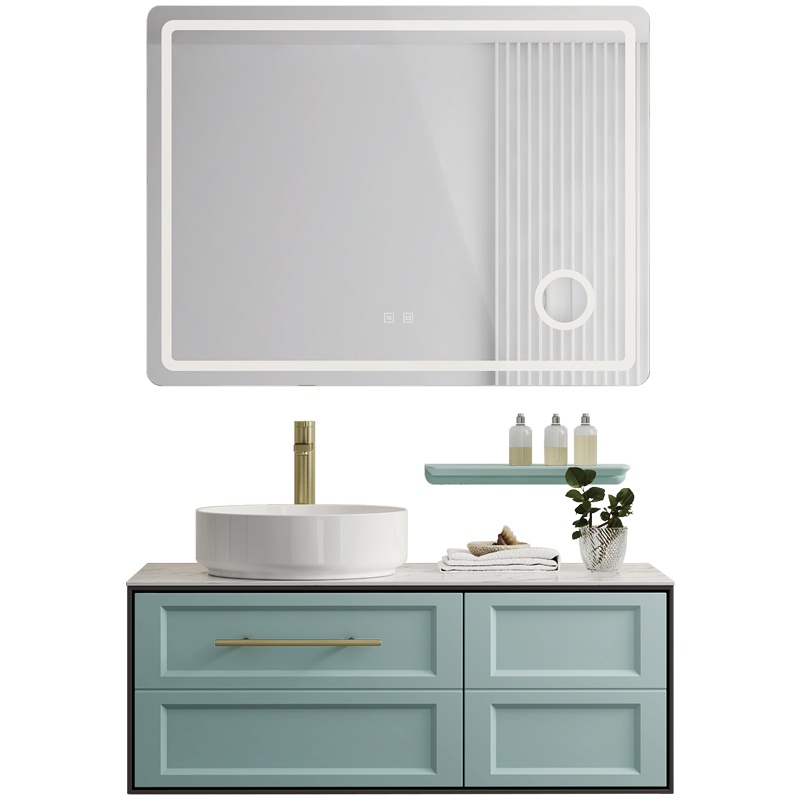 心海伽蓝美式浴室柜组合卫生间洗手台盆柜洗漱间柜子简约洗脸盆柜