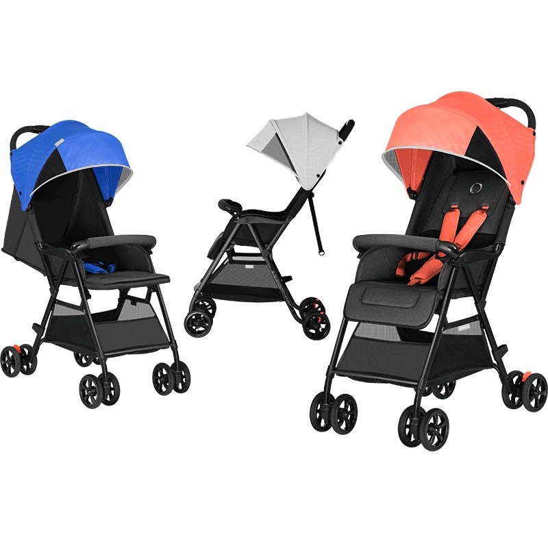 MIBABE可坐可躺新生儿轻便宝宝手推车好折叠四季通用婴儿推车(轻至3.5kg 布套1分钟快拆支持机洗)