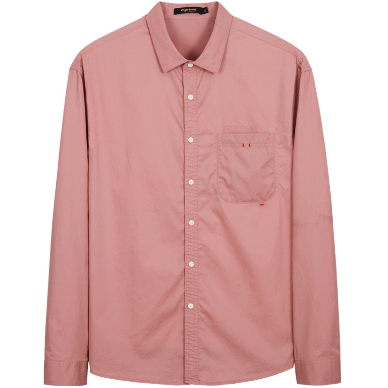 千纸鹤男装粉色衬衫上衣潮2020春季新款青年时尚帅气衬衣男10249