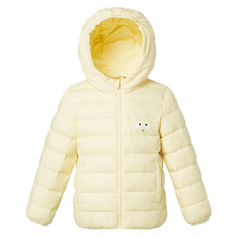 千仞岗(CHERICOM)冬季新款儿童羽绒服纯色女童休闲保暖连帽冬装外套