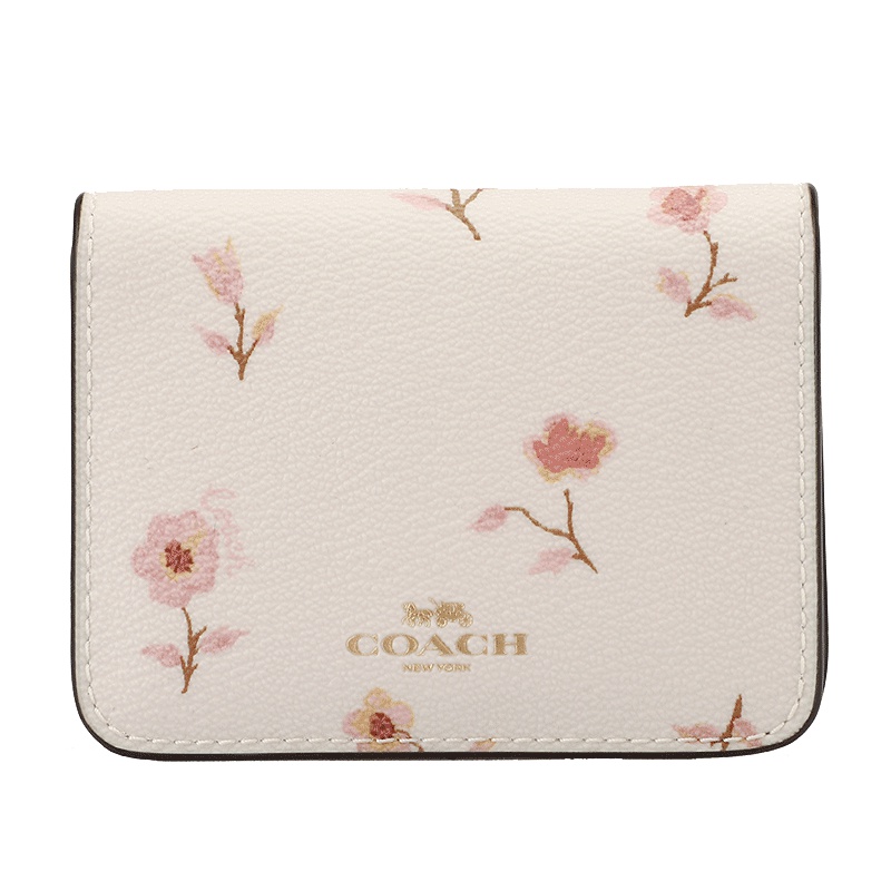 蔻驰coach女包奢侈品女士钱包欧美时尚经典短款折叠多卡位卡包钥匙包真皮手拿包