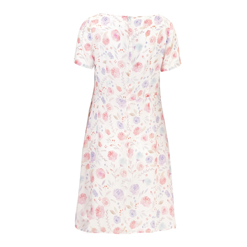 鄂尔多斯1980春夏印花收腰女连衣裙