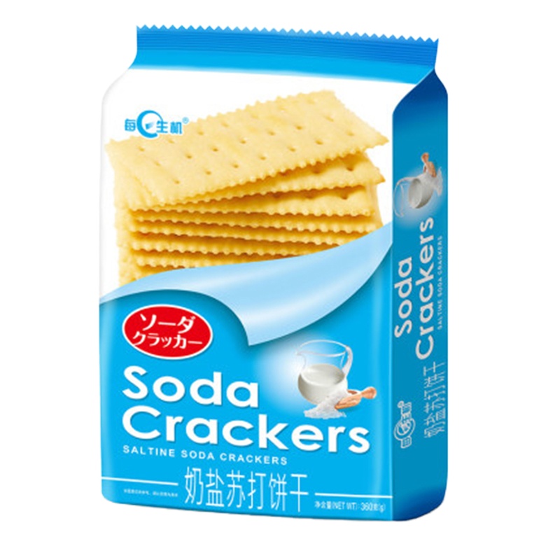 每日生机奶盐味梳打饼干360g*12袋零食早餐发酵饼干