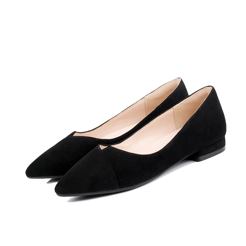 Tiauny 豆豆鞋女2020新款春秋季百搭韩版圆头浅口平底休闲上班平跟工作鞋N19-52