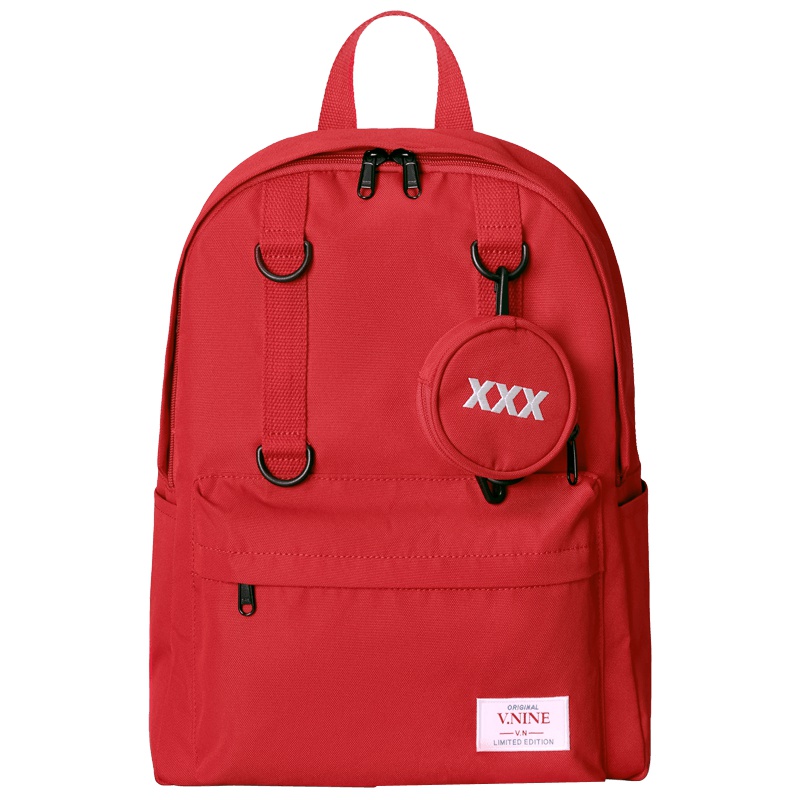第九城（V.NINE） 双肩包女韩版初高中书包时尚潮流ins风百搭学生背包电脑包