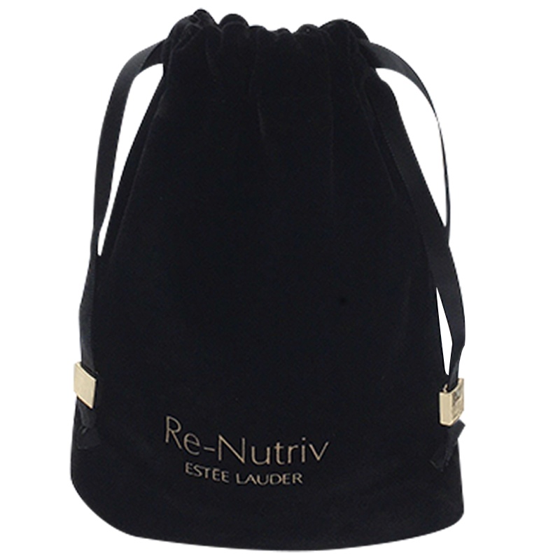 雅诗兰黛黑色绒抽绳收纳袋