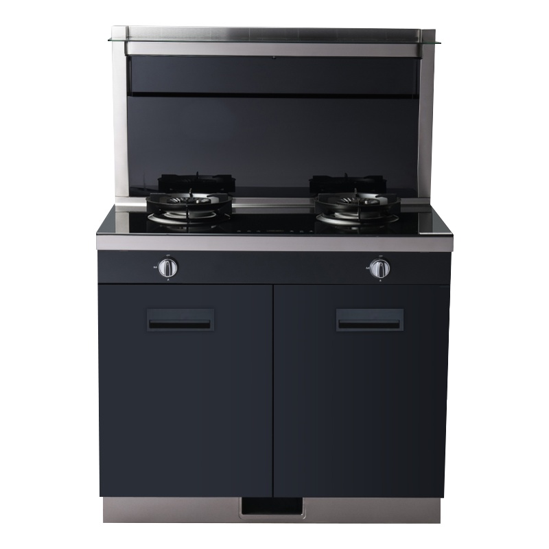 荣事达(Royalstar)JJZT-7601油烟机燃气灶储物柜一体灶家用厨房侧吸下排烟钢化玻璃台面节能环保天然气集成灶