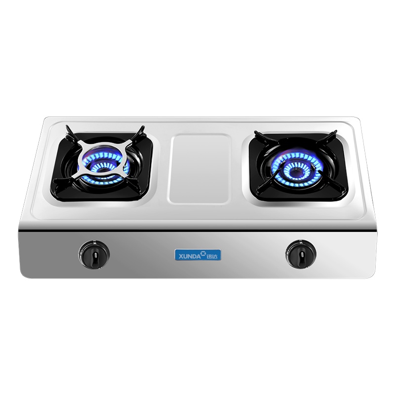 迅达DS108猛火燃气灶煤气灶双灶家用不锈钢灶大火力台式天然气炉灶灶台灶具官方旗舰店(液化气)