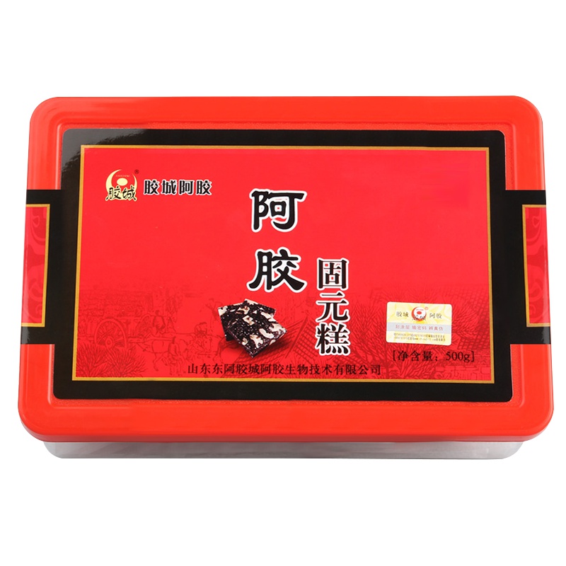 JIAO CHENG阿胶糕 山东东阿胶城即食女士型阿胶膏块非手工ejiao阿胶固元膏盒装500g