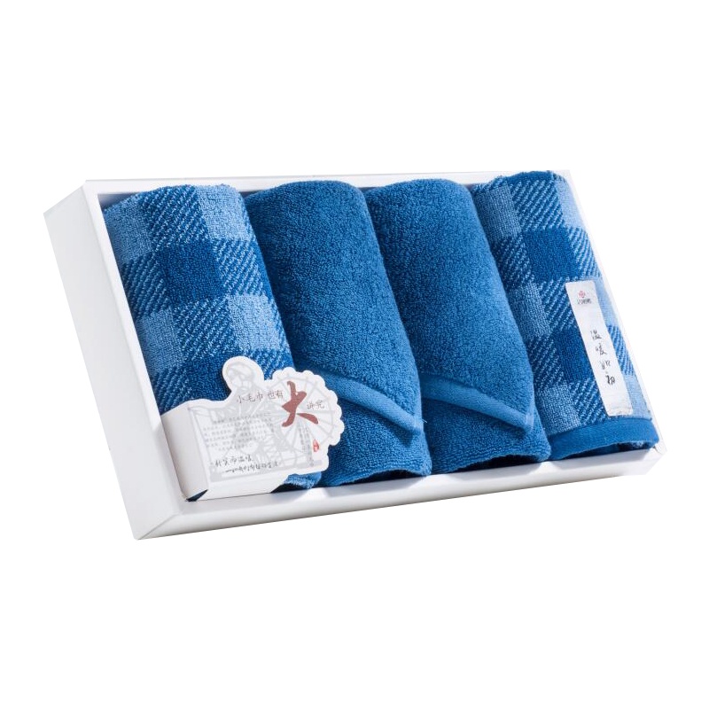 洁丽雅 格调生活-10 DX0682 4条面巾 巾耕细作礼盒+手提袋 颜色随机(单位:盒)