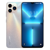 朵唯( DOOV)D19Pro幻彩渐变玻璃机身 水滴全面屏智能手机 游戏拍照老人学生4G全网通手机 蜜雪水晶 64GB