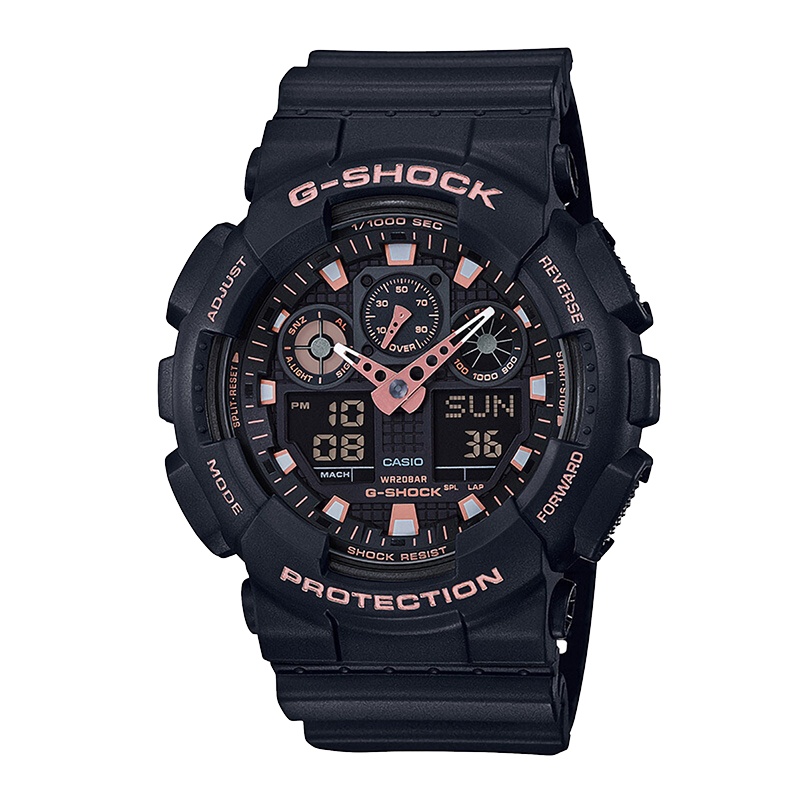 CASIO卡西欧 石英表 男 G-SHOCK系列日韩品牌运动休闲男士表GA-100GBX-1A4
