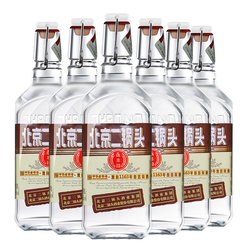 永丰牌北京二锅头清香型(出口型小方瓶)永丰二锅头棕标50度500ml*6瓶