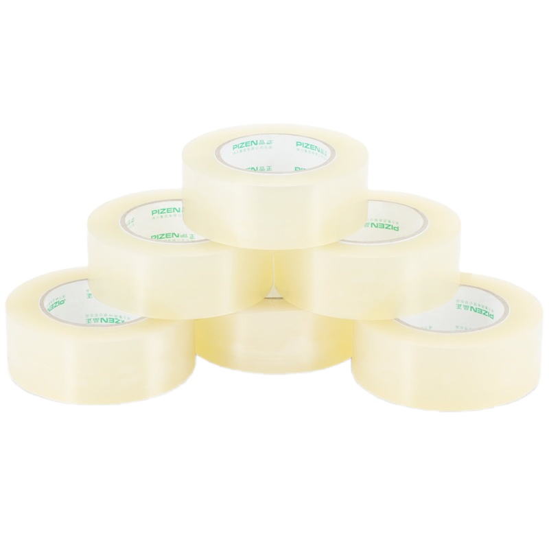 得力(deli)高品质透明封箱胶带/打包胶带 45mm*150m*50um 6卷/筒 办公用品 33009 yc