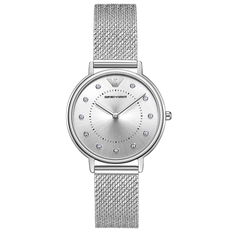 阿玛尼AR11128 女表 休闲编织钢带石英表 女腕表时尚简约