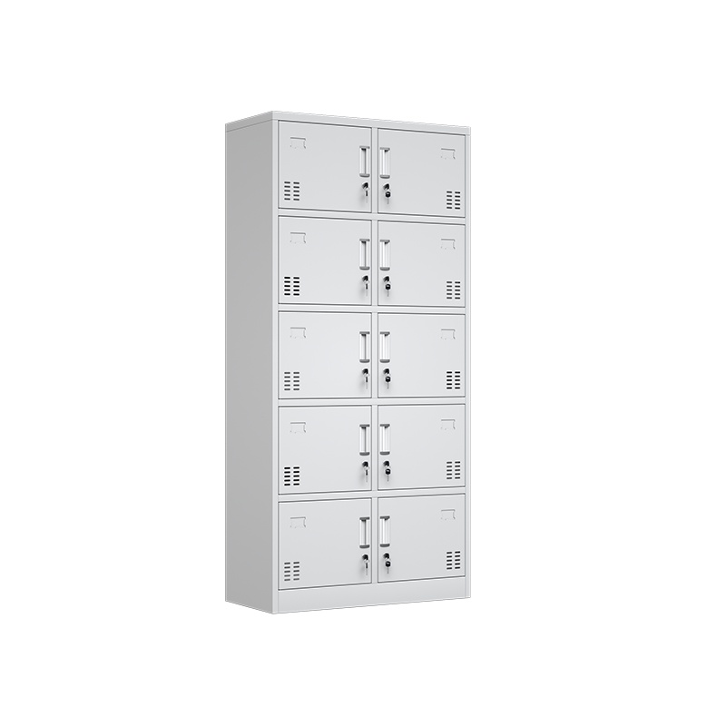 星岛更衣柜员工储物柜铁皮带锁储存柜健身房更衣室钢制宿舍柜子十门更衣柜
