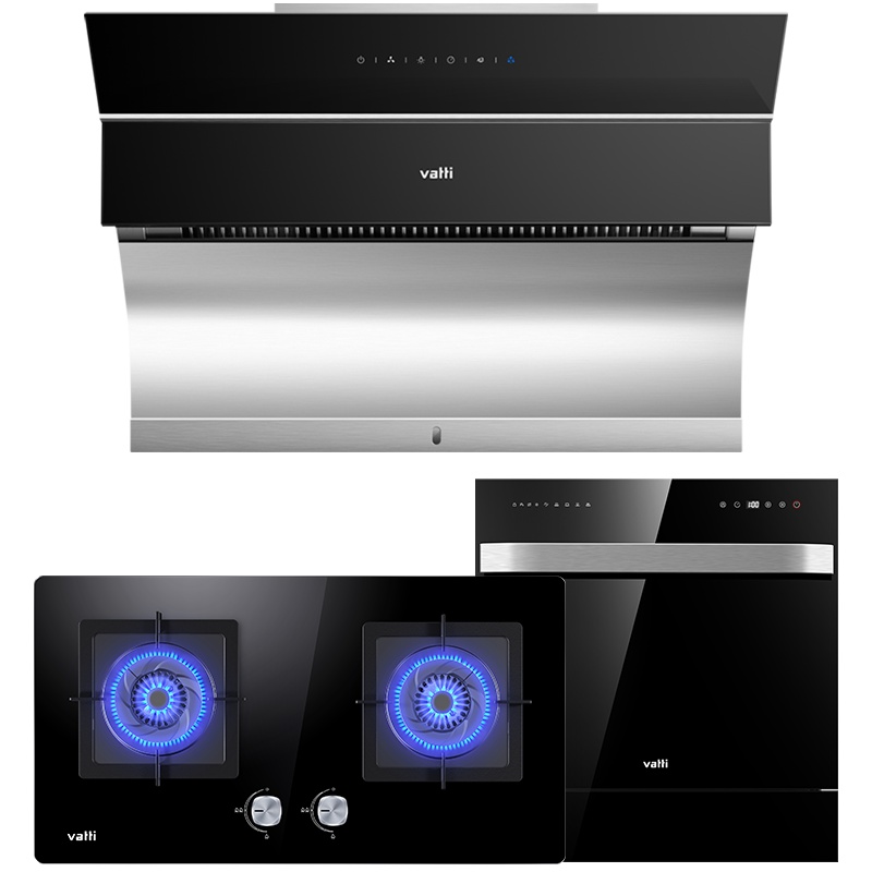 华帝(vatti)i11083+55B+H5 20立方大吸力 侧吸式抽油烟机 燃气灶具 烟灶套餐 高频自动洗(天然气)