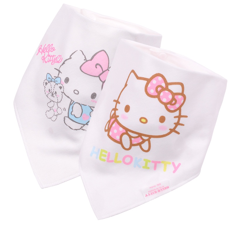 hellokitty口水巾婴儿围嘴小孩纯棉围兜新生儿童宝宝透气薄款
