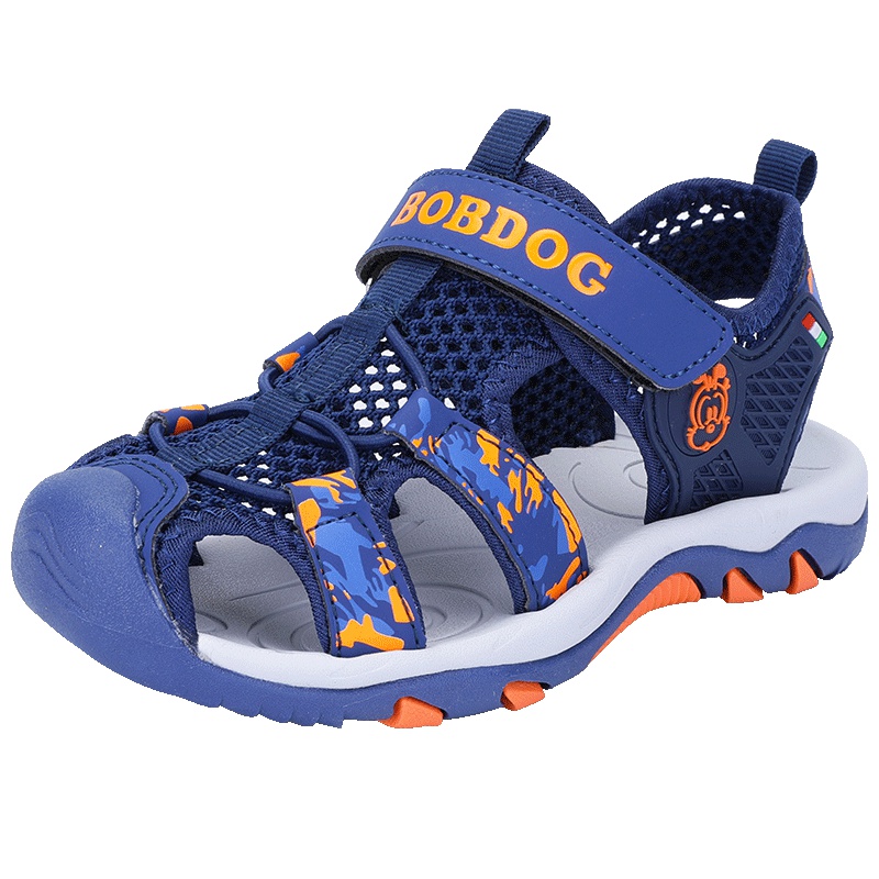 巴布豆童鞋 男童凉鞋2019夏季韩版包头中大童儿童鞋子沙滩鞋