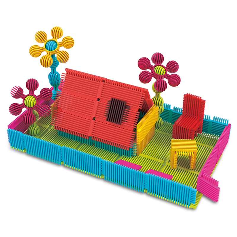 纽奇(Nukied)儿童益智积木玩具以色列感统创意拼搭积木拼插组装儿童男孩女孩益智早教abs塑胶积木玩具62PCS