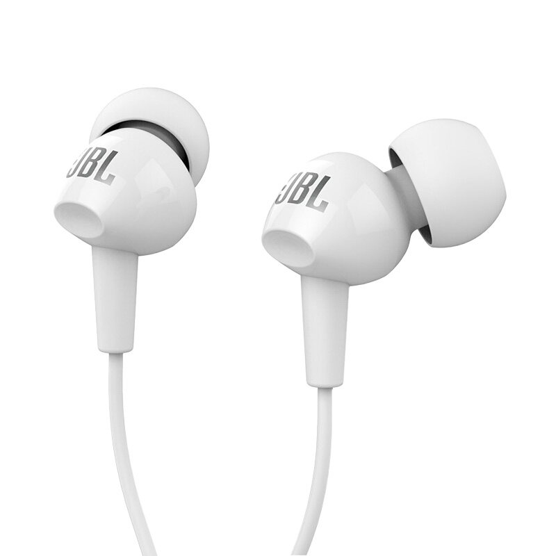 JBL C100SI白色入耳式耳机通用男女生苹果安卓电脑手机有线iphone耳机