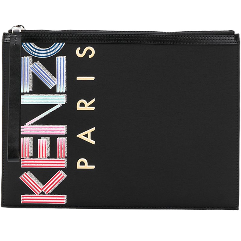 [直营]Kenzo 高田贤三 男士黑色字母logo图案手拿包男 FA55PM202F26-99