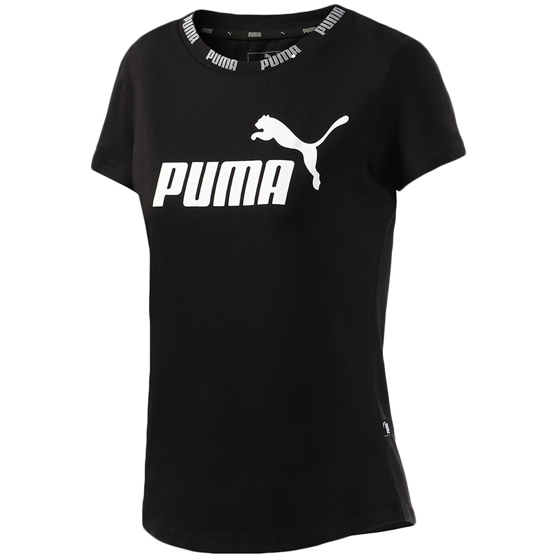 PUMA彪马女装运动服圆领LOGO短袖跑步健身T恤844635