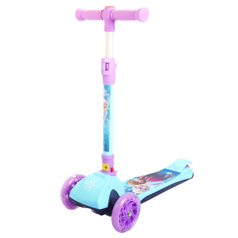 麦斯卡(MESUCA)儿童滑板车三四PU轮闪光摇摆车可折叠升降脚踏车漫威迪士尼米奇公主苏菲亚蜘蛛侠承重50KG