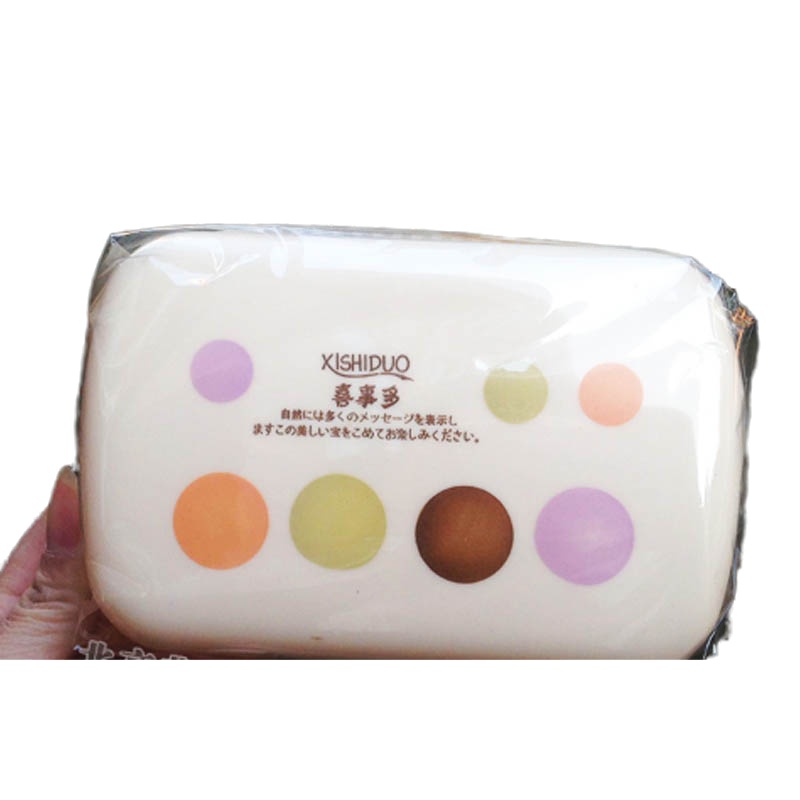 企购优品白色皂盒 塑料皂盒 香皂盒 肥皂盒 带盖 图案颜色随机（10个装）